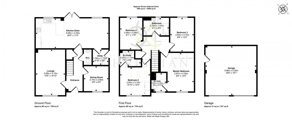 Floorplan for Damson Way, Bidford-On-Avon, Alcester