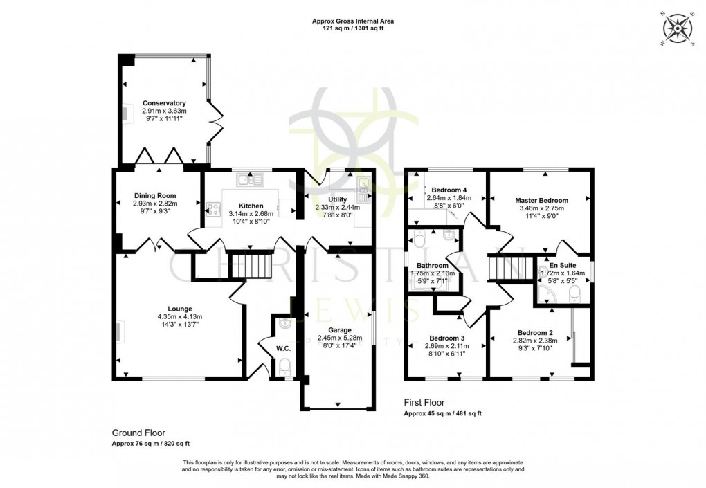 Floorplan for Celandine Way, Evesham
