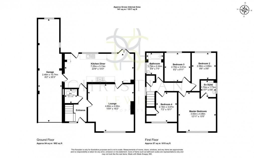 Floorplan for Robinia Close, Evesham