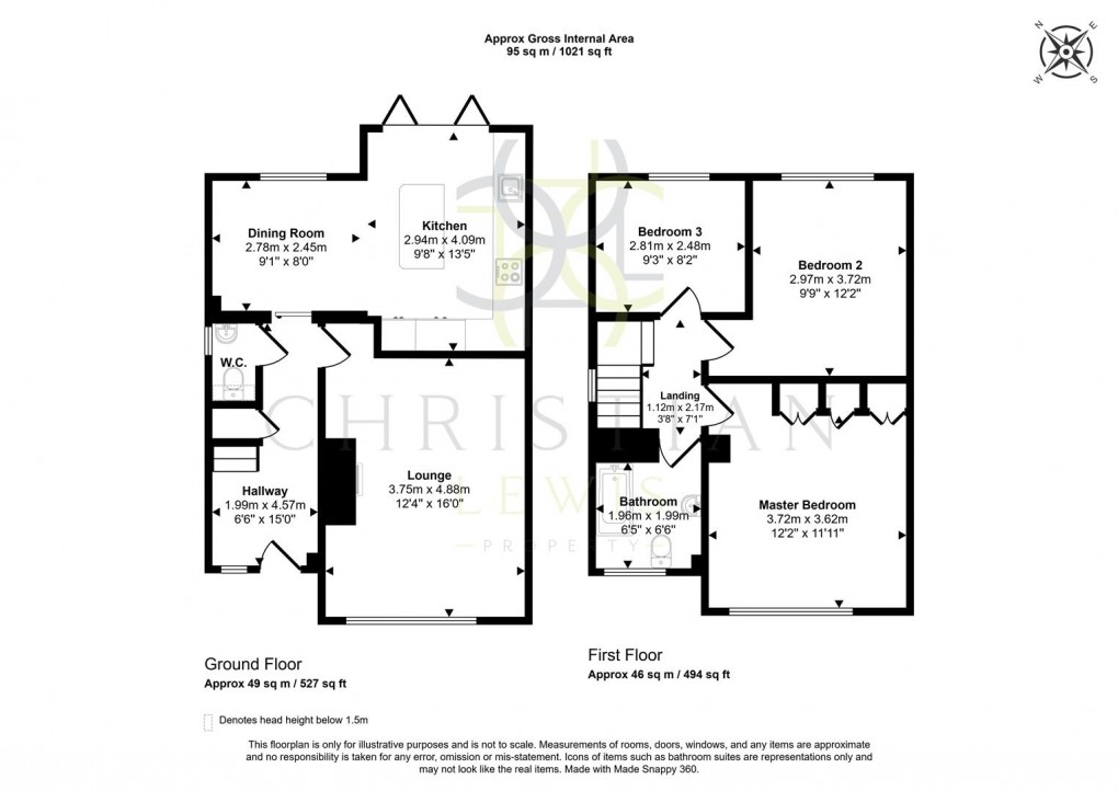 Floorplan for Stretton On Fosse, Moreton-In-Marsh