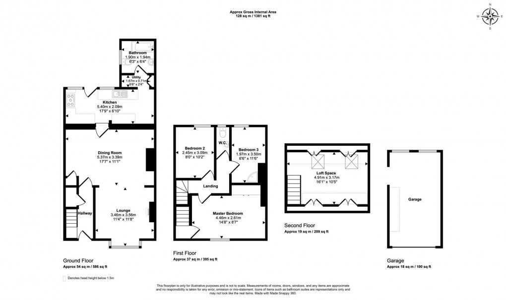 Floorplan for North Road, Evesham