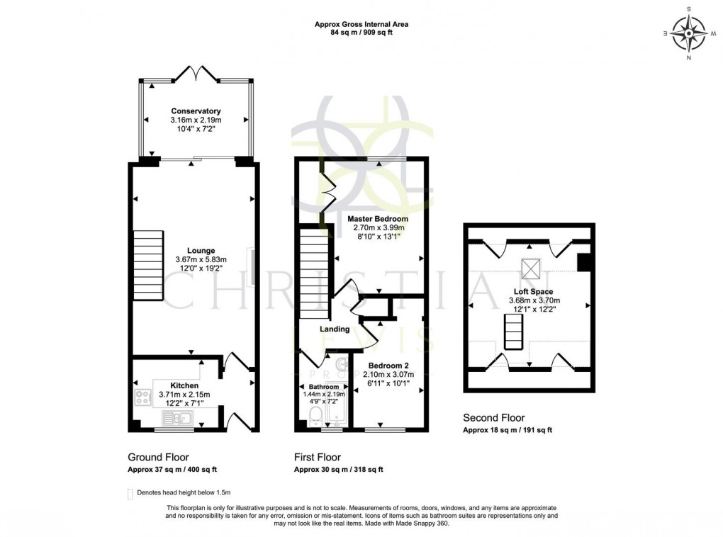 Floorplan for Forest Gate, Evesham