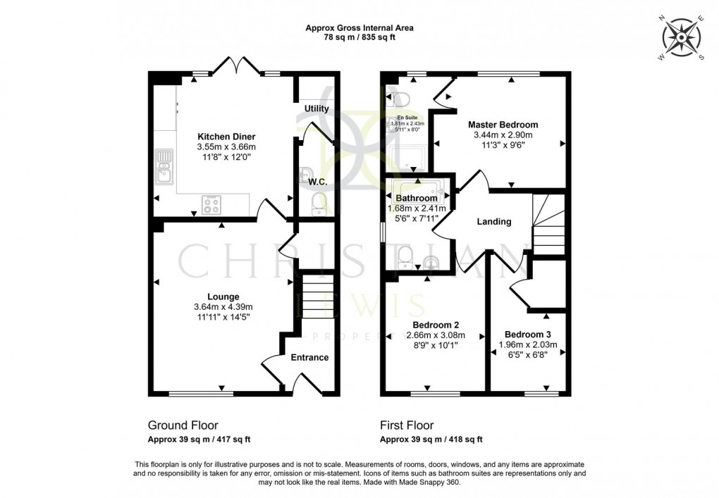 Floorplan for University Fields, Evesham