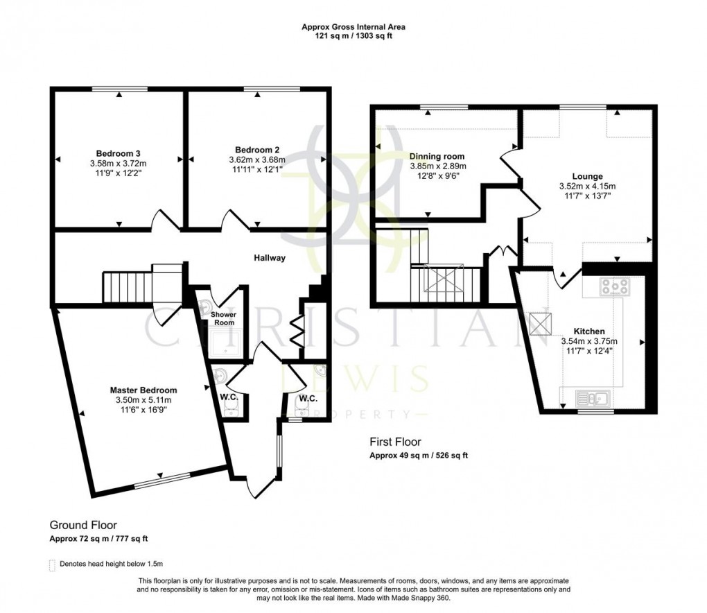 Floorplan for High Street, Pershore