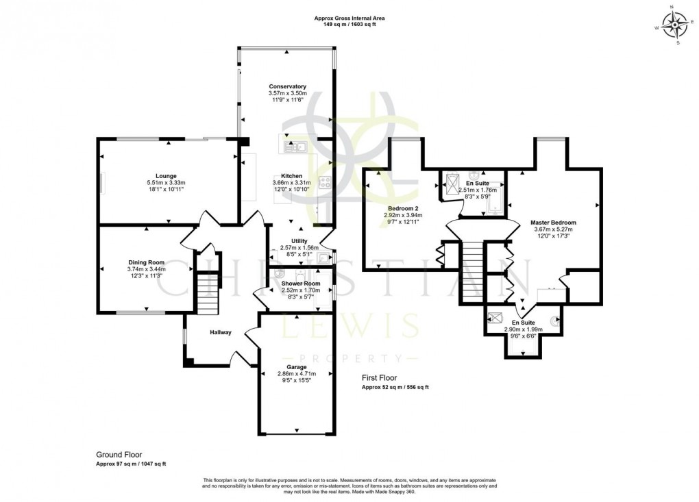 Floorplan for Merrybrook, Evesham, Worcestershire, WR11 2QF