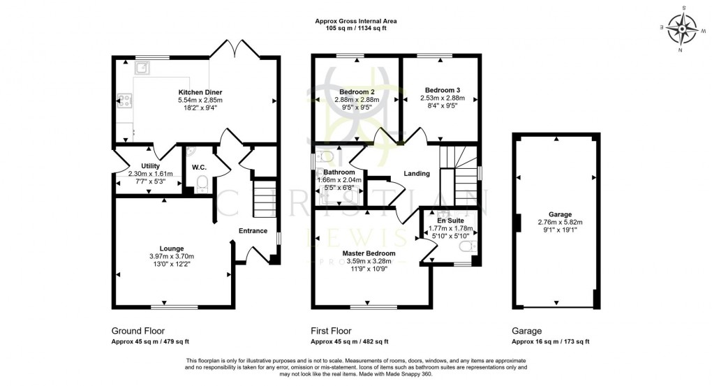 Floorplan for Jeacock Grove, Pershore