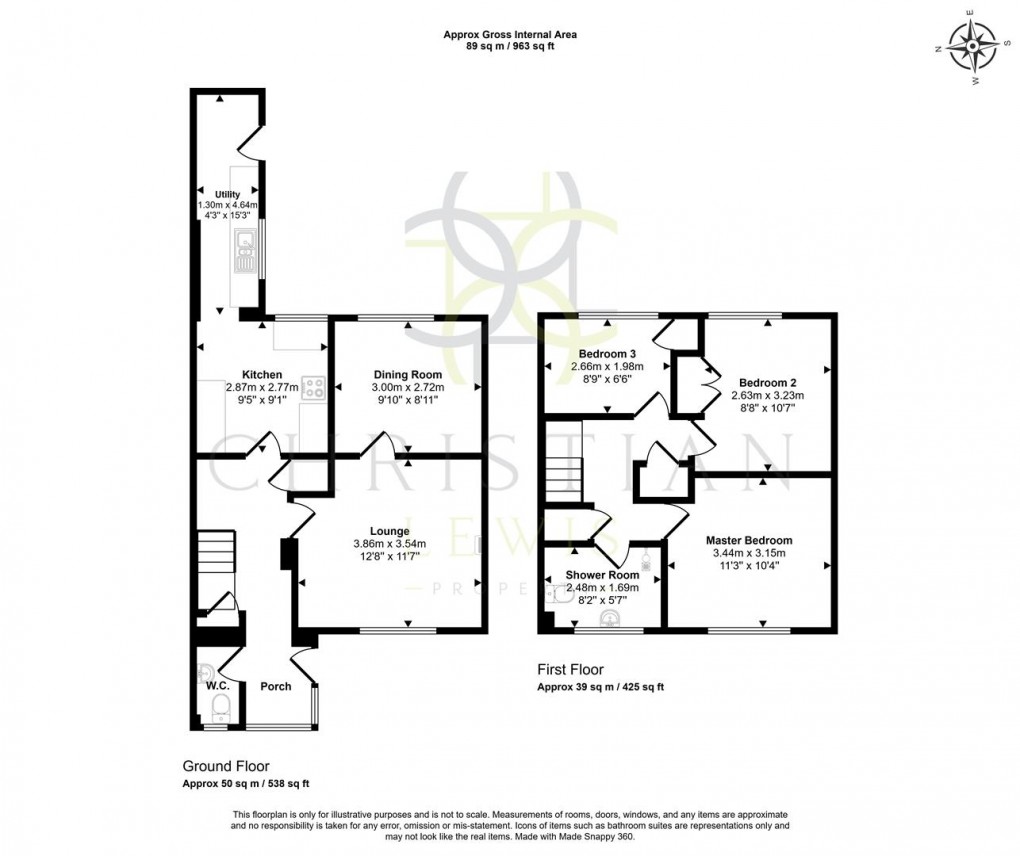Floorplan for Peewit Road, Evesham