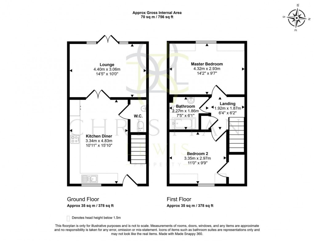 Floorplan for Blamore Rise, Bidford-On-Avon, Alcester