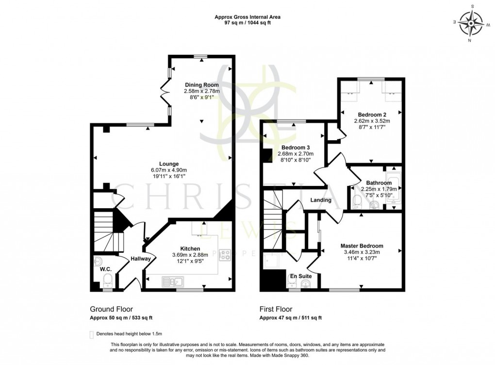 Floorplan for The Lankets, Badsey, Evesham