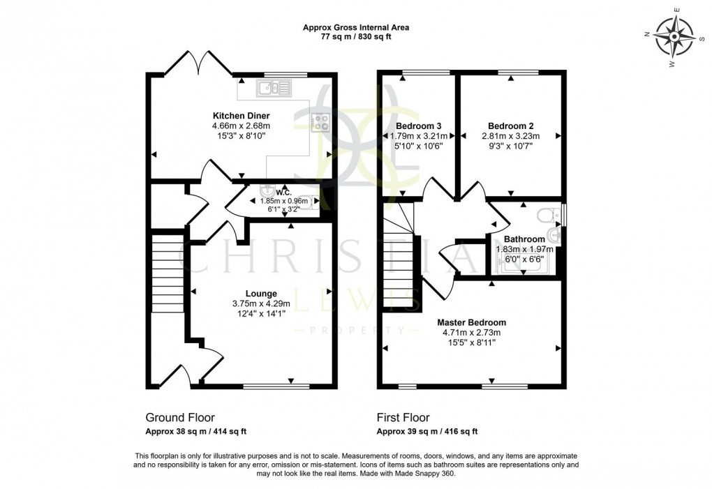 Floorplan for Barley Mews, Pershore