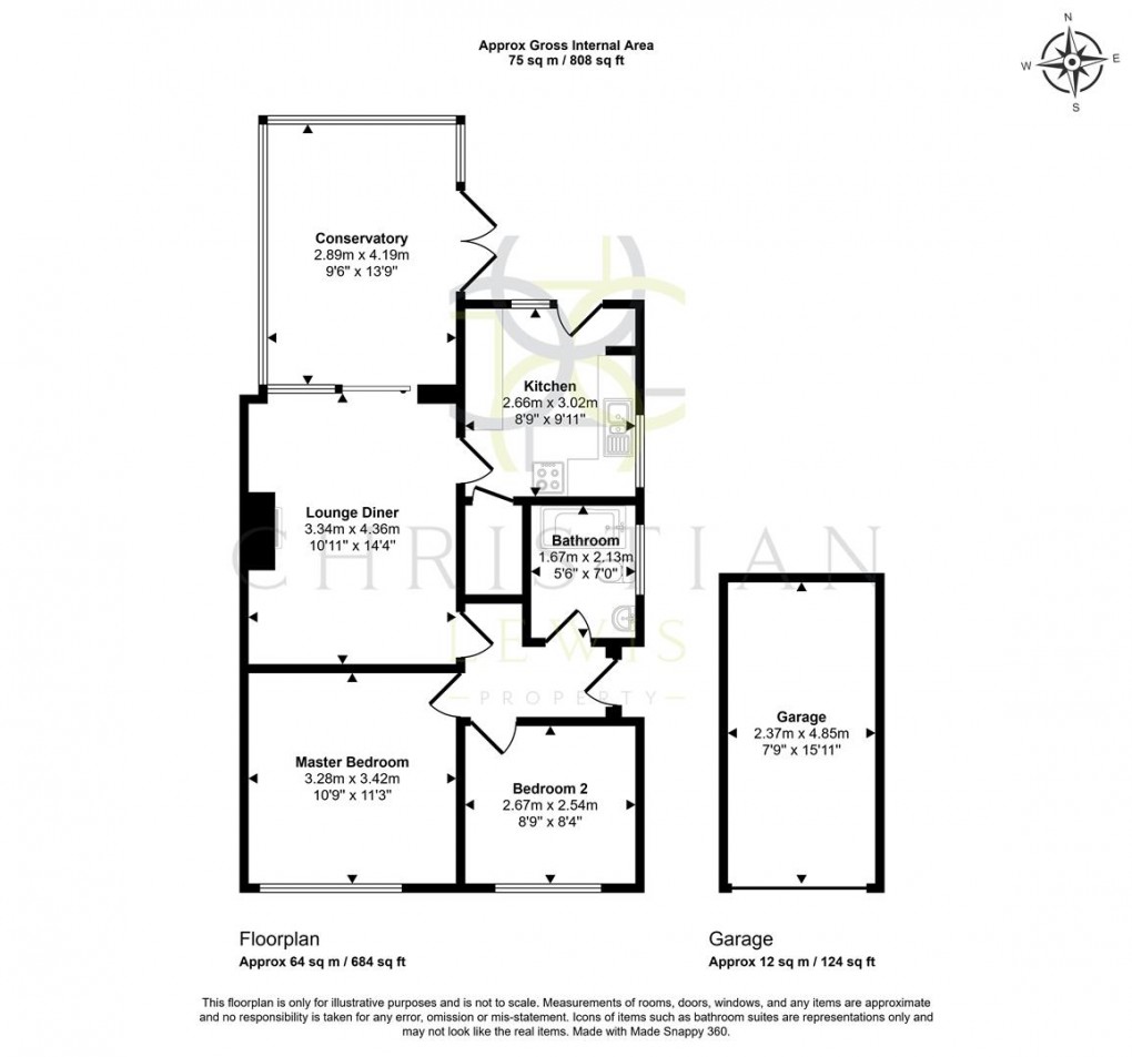 Floorplan for Evendene Road, Evesham