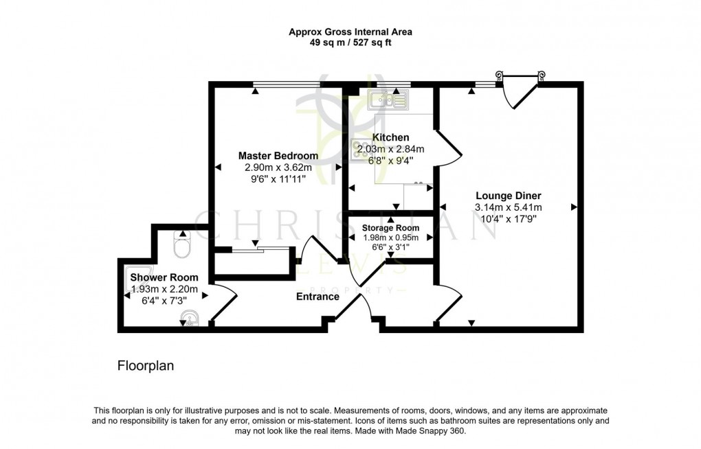 Floorplan for Defford Road, Pershore